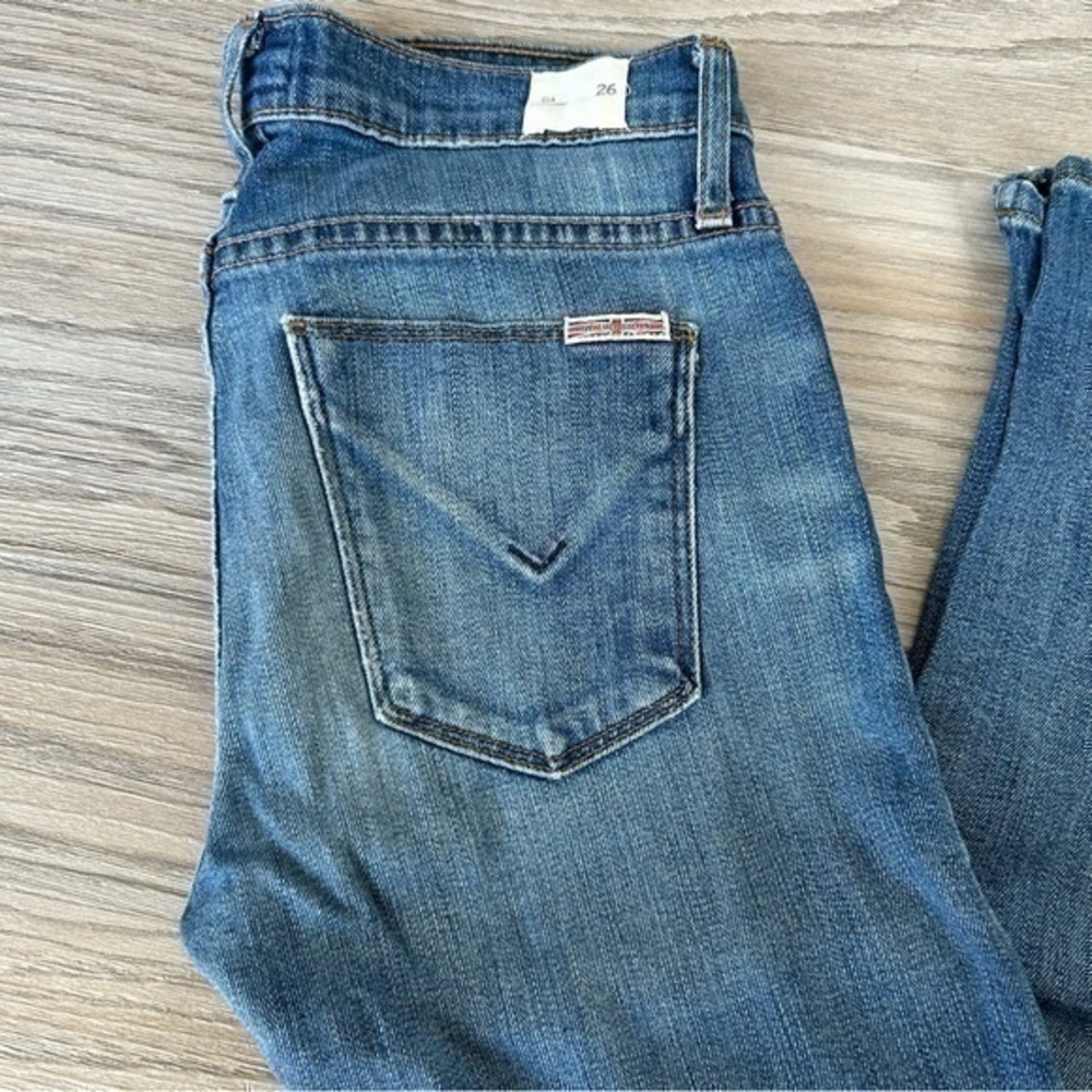 πHudson Gia Midrise skinny distressed wash jeans π 26 - Picture 9 of 13